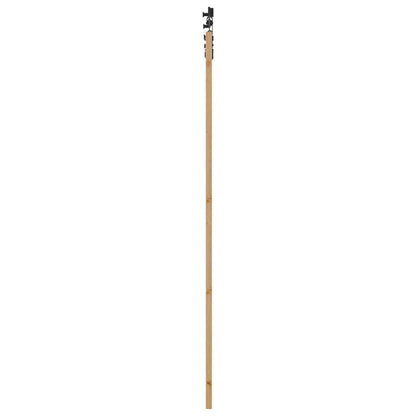 vidaXL Sliding Door Natural and Black 83 x 232 cm Solid Pine Wood