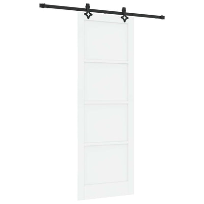 vidaXL Sliding Door White and Black 83 x 232 cm Solid Pine Wood