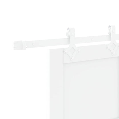 vidaXL Sliding Door White 83 x 202 cm Solid Pine Wood