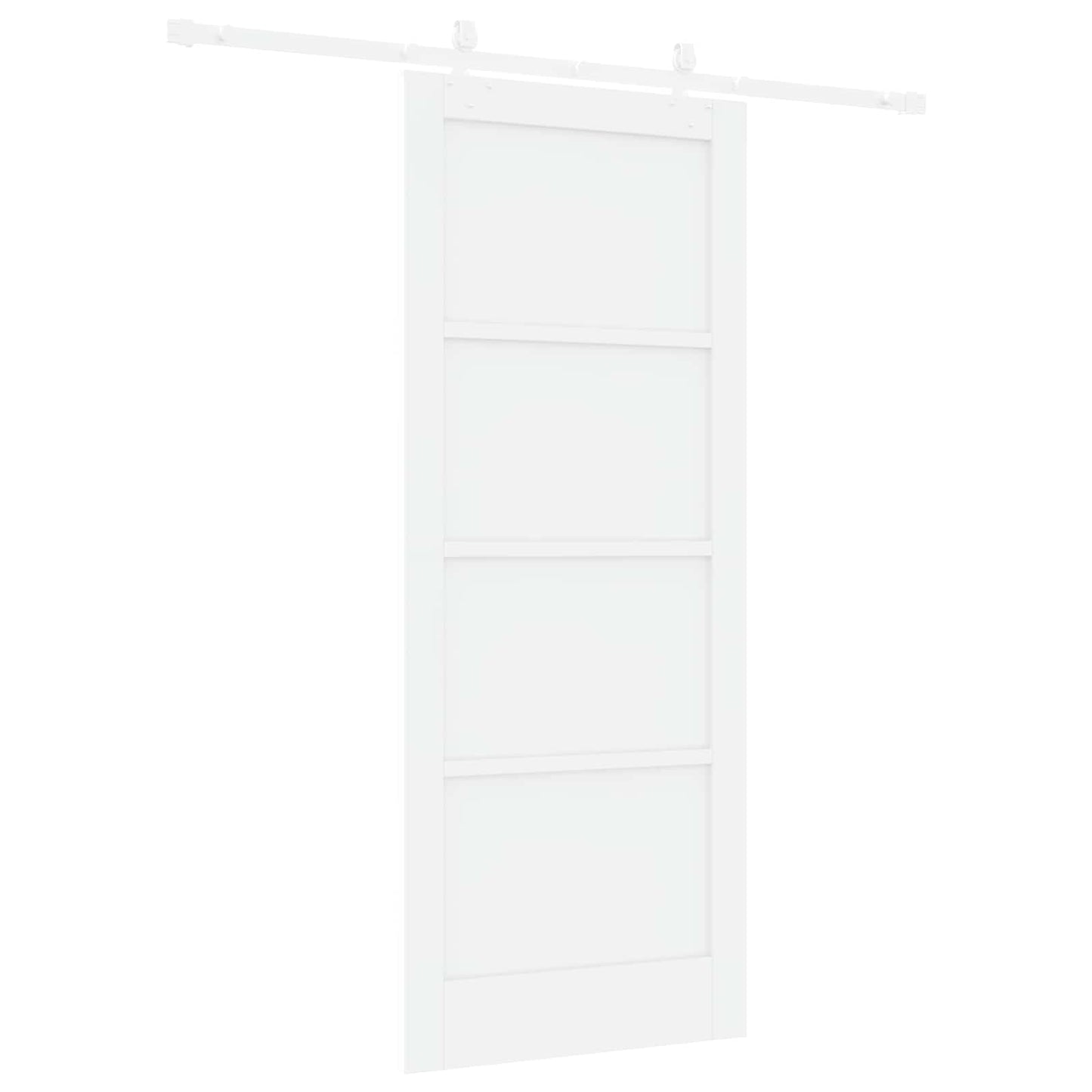 vidaXL Sliding Door White 83 x 202 cm Solid Pine Wood