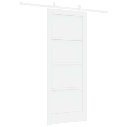 vidaXL Sliding Door White 83 x 202 cm Solid Pine Wood