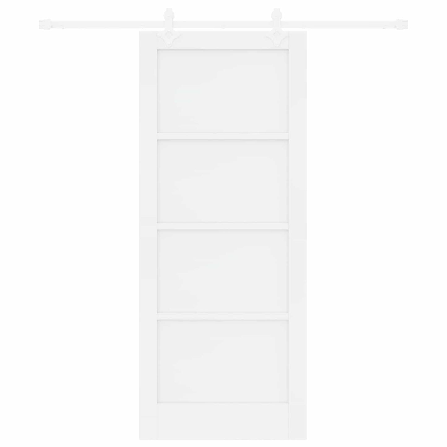 vidaXL Sliding Door White 83 x 202 cm Solid Pine Wood