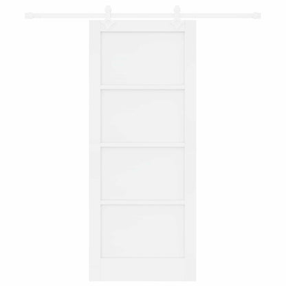 vidaXL Sliding Door White 83 x 202 cm Solid Pine Wood