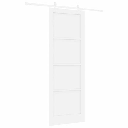 vidaXL Sliding Door White 83 x 232 cm Solid Pine Wood