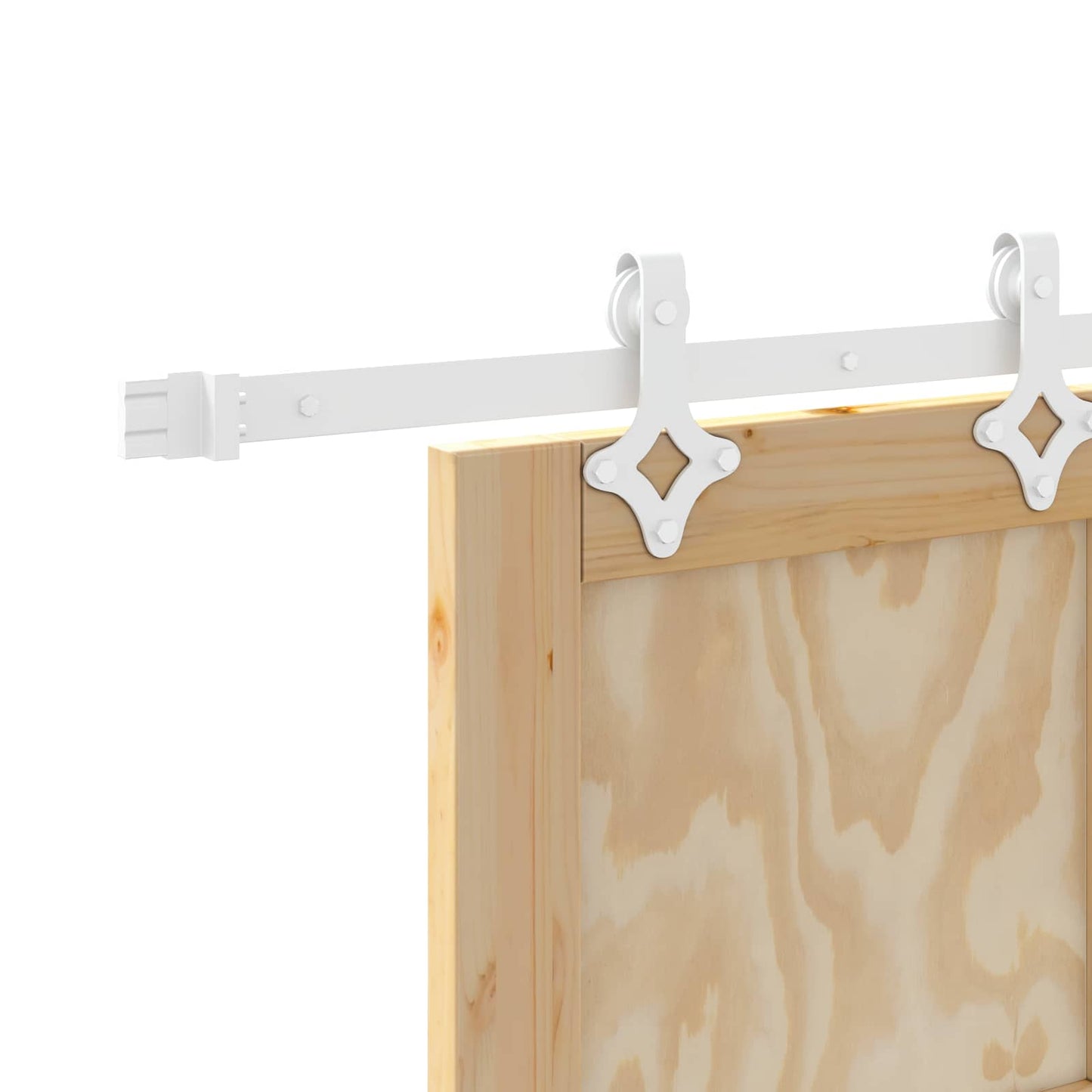 vidaXL Sliding Door Natural and White 86 x 211 cm Solid Pine Wood
