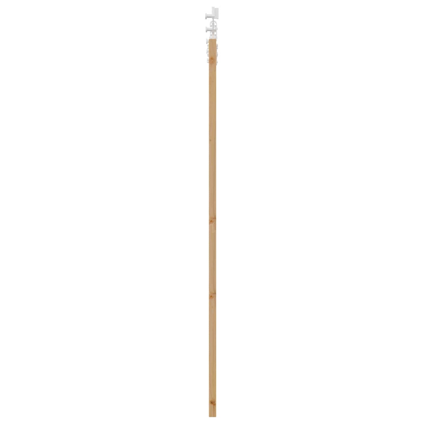 vidaXL Sliding Door Natural and White 61 x 198.5 cm Solid Pine Wood