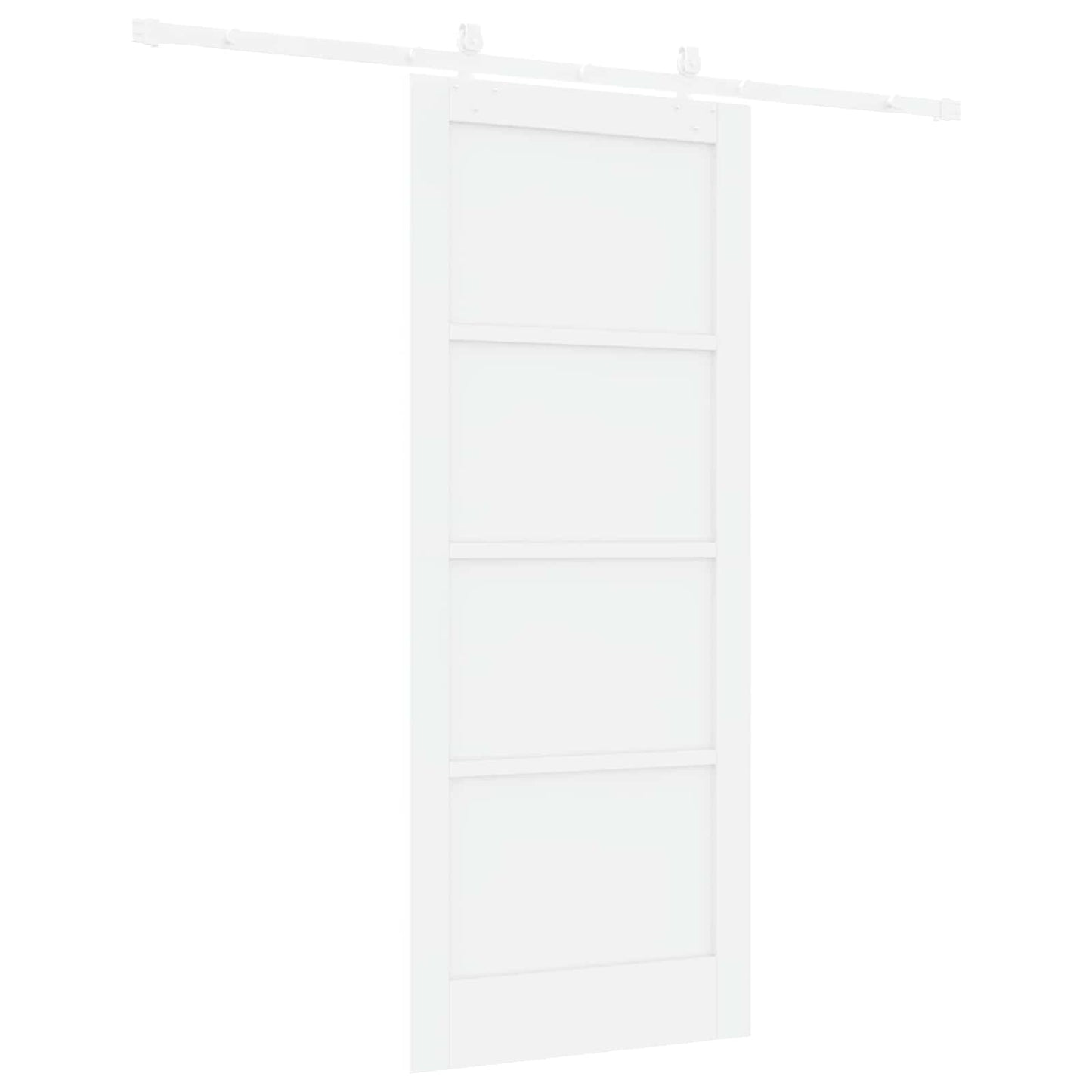 vidaXL Sliding Door White 83 x 202 cm Solid Pine Wood