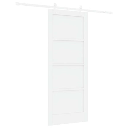 vidaXL Sliding Door White 83 x 202 cm Solid Pine Wood