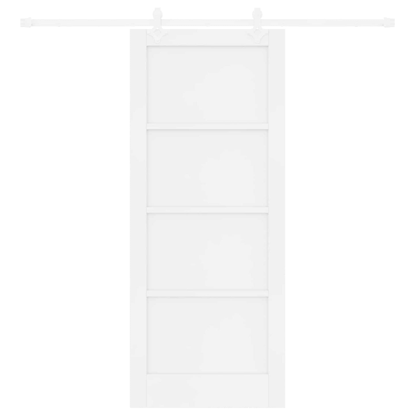 vidaXL Sliding Door White 83 x 202 cm Solid Pine Wood