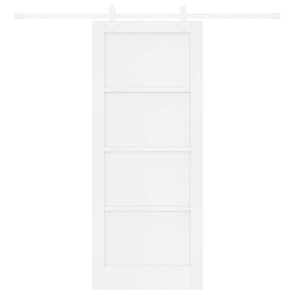 vidaXL Sliding Door White 83 x 202 cm Solid Pine Wood