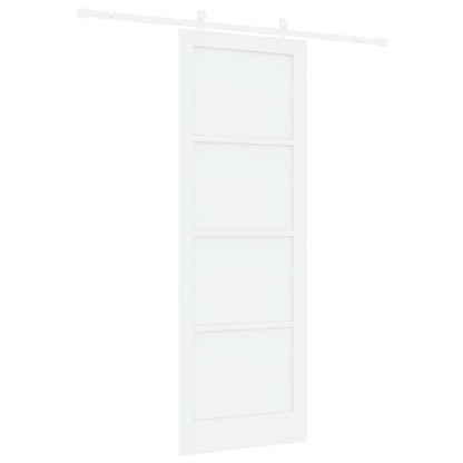 vidaXL Sliding Door White 83 x 232 cm Solid Pine Wood