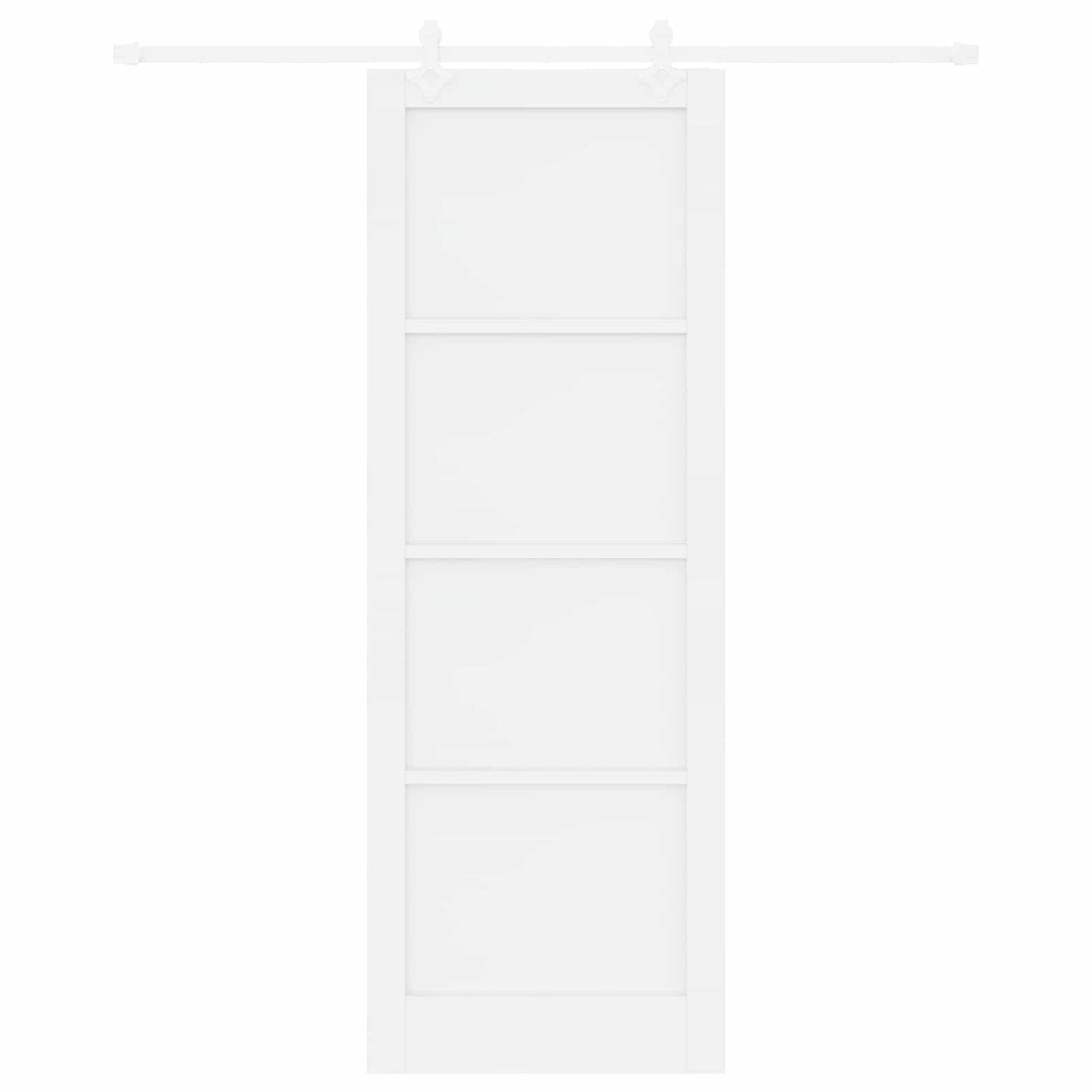 vidaXL Sliding Door White 83 x 232 cm Solid Pine Wood
