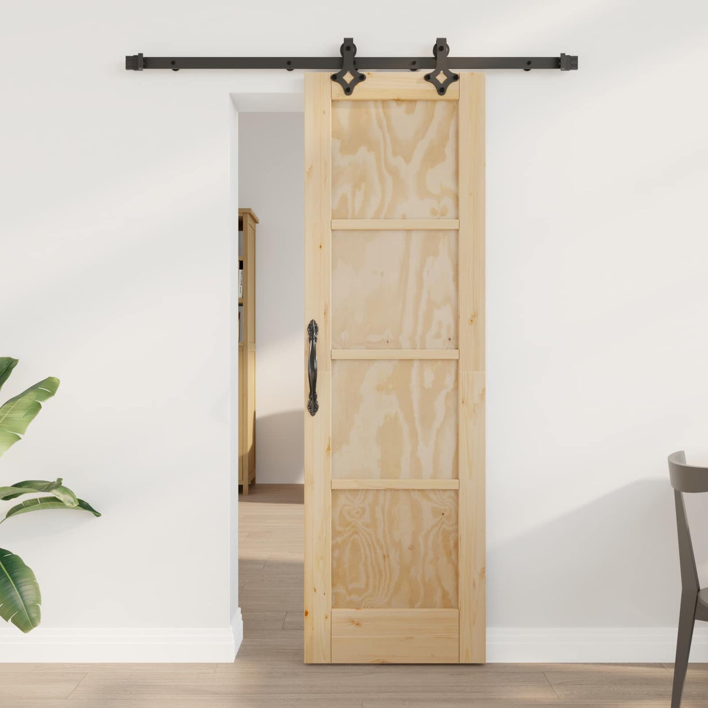 vidaXL Sliding Door ORKDAL Natural 61 x 198.5 cm Solid Pine Wood