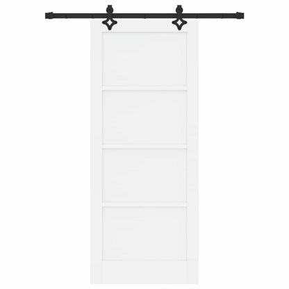 vidaXL Sliding Door ORKDAL White 83 x 202 cm Solid Pine Wood