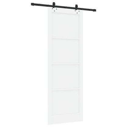 vidaXL Sliding Door ORKDAL White 83 x 232 cm Solid Pine Wood