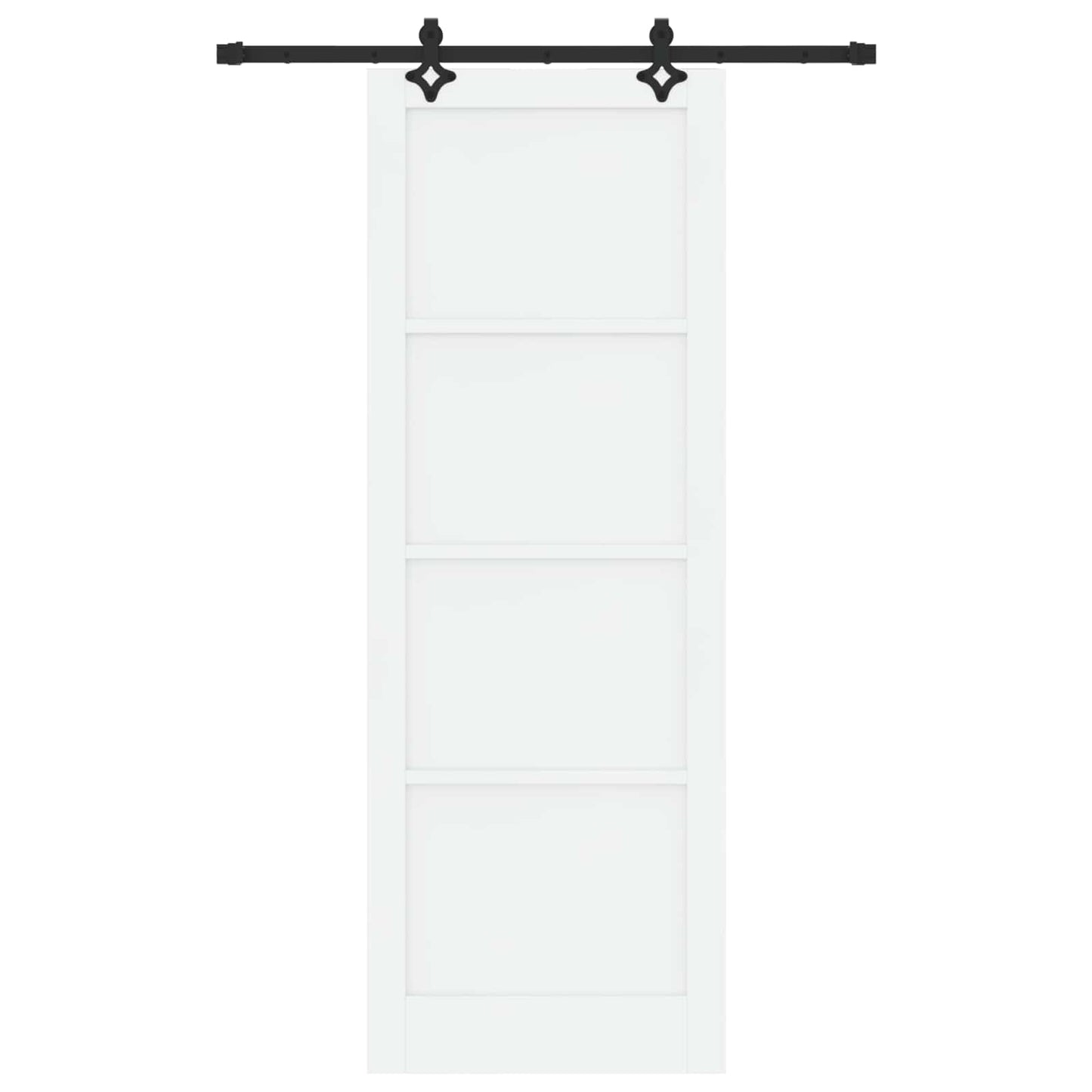 vidaXL Sliding Door ORKDAL White 83 x 232 cm Solid Pine Wood