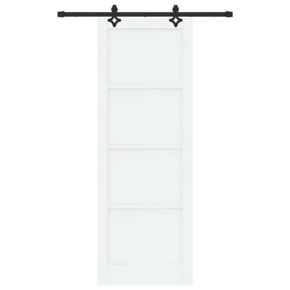 vidaXL Sliding Door ORKDAL White 83 x 232 cm Solid Pine Wood