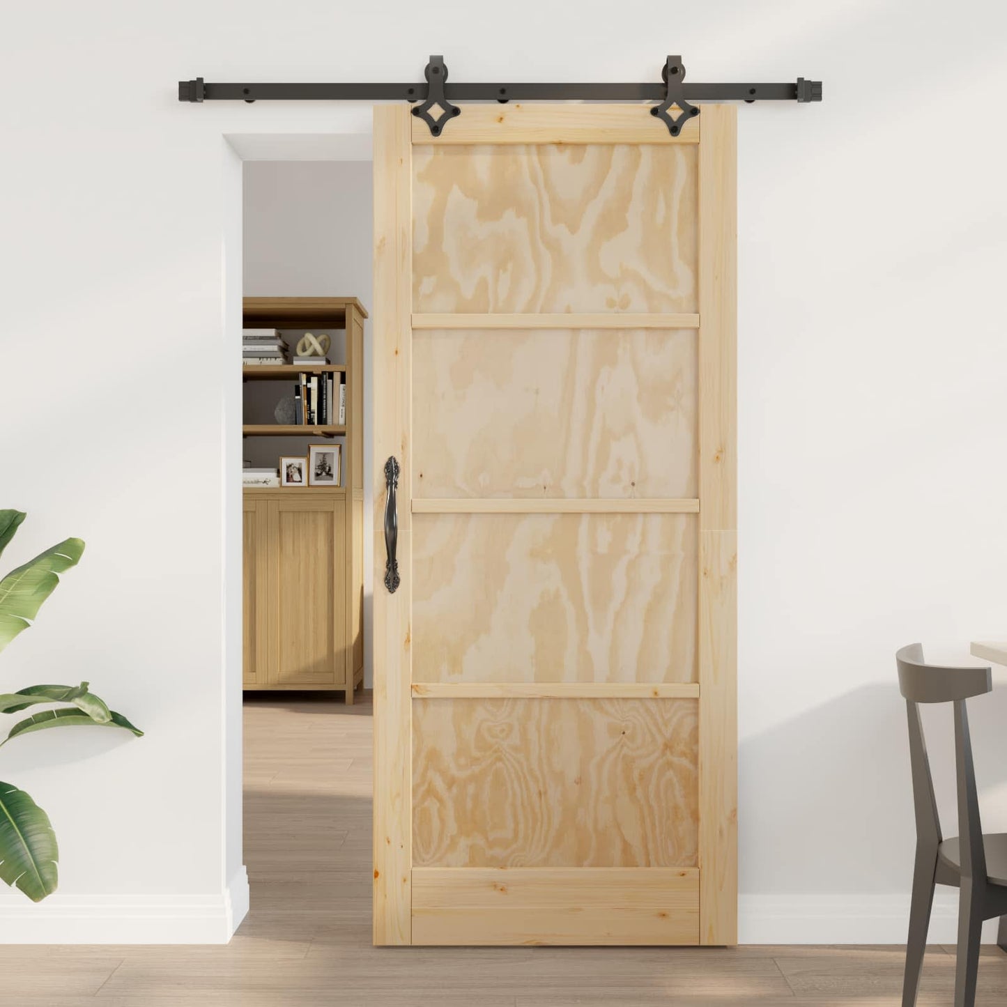 vidaXL Sliding Door ORKDAL Natural 86 x 198.5 cm Solid Pine Wood