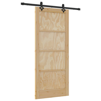 vidaXL Sliding Door ORKDAL 86 x 198.5 cm Solid Pine Wood Natural
