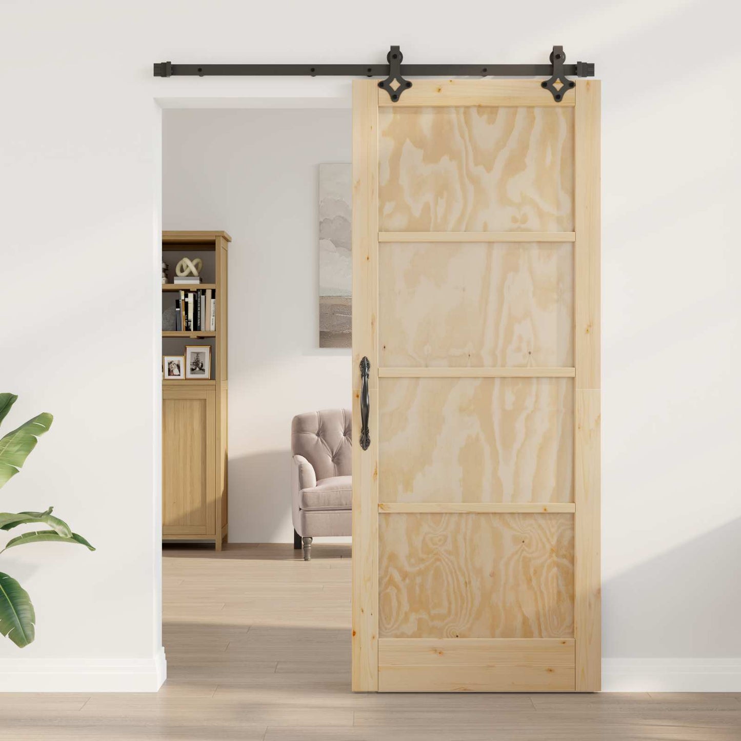vidaXL Sliding Door ORKDAL Natural 86 x 211 cm Solid Pine Wood