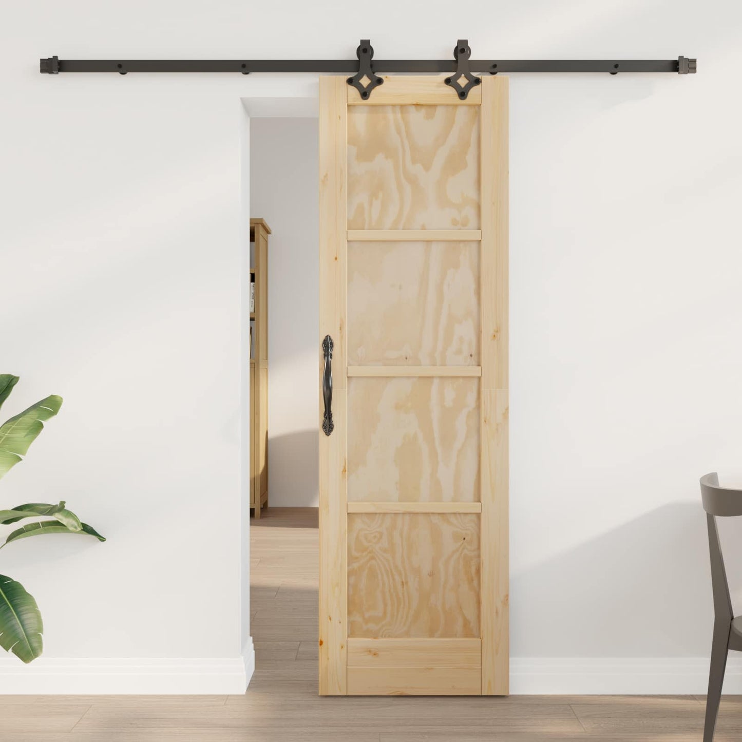 vidaXL Sliding Door ORKDAL Natural 61 x 198.5 cm Solid Pine Wood