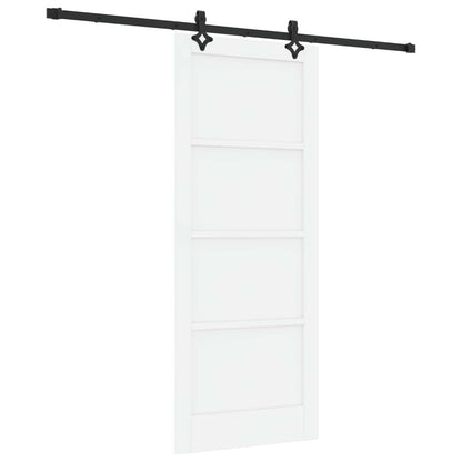vidaXL Sliding Door ORKDAL White 83 x 202 cm Solid Pine Wood