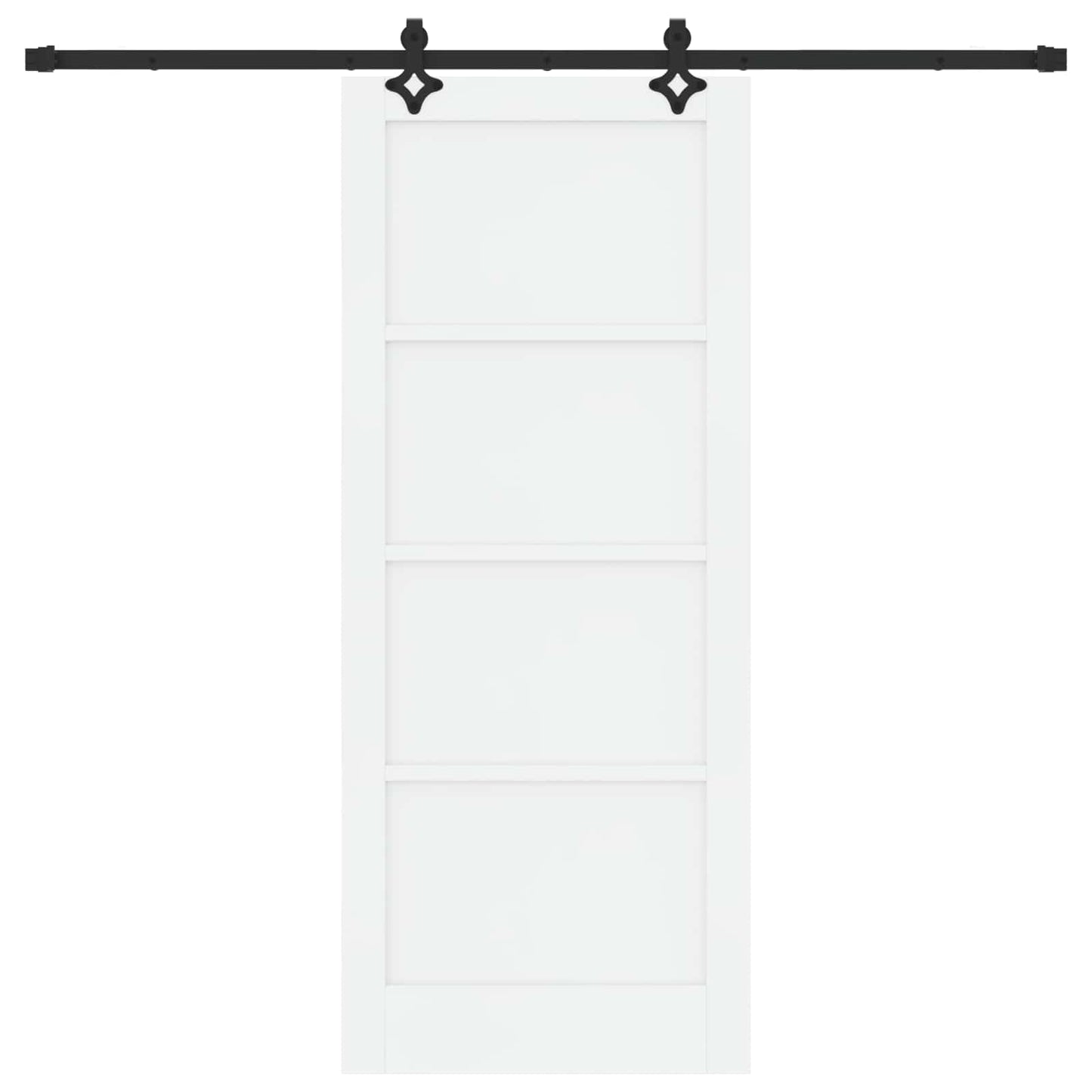 vidaXL Sliding Door ORKDAL White 83 x 202 cm Solid Pine Wood