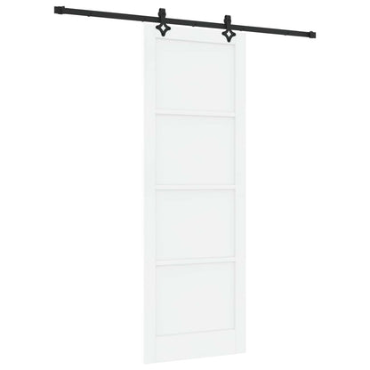 vidaXL Sliding Door ORKDAL White 83 x 232 cm Solid Pine Wood