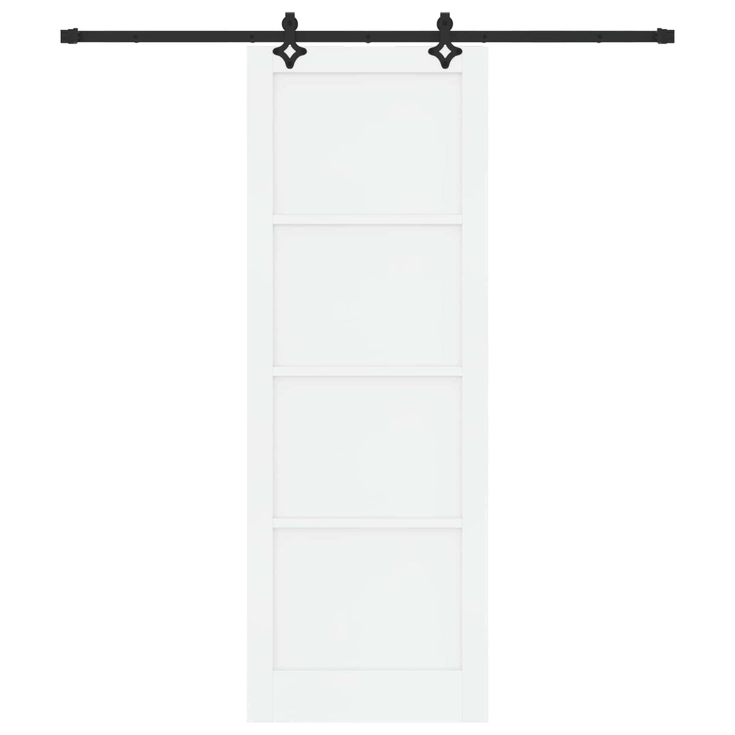 vidaXL Sliding Door ORKDAL White 83 x 232 cm Solid Pine Wood