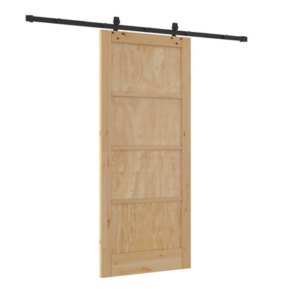 vidaXL Sliding Door ORKDAL Natural 86 x 198.5 cm Solid Pine Wood