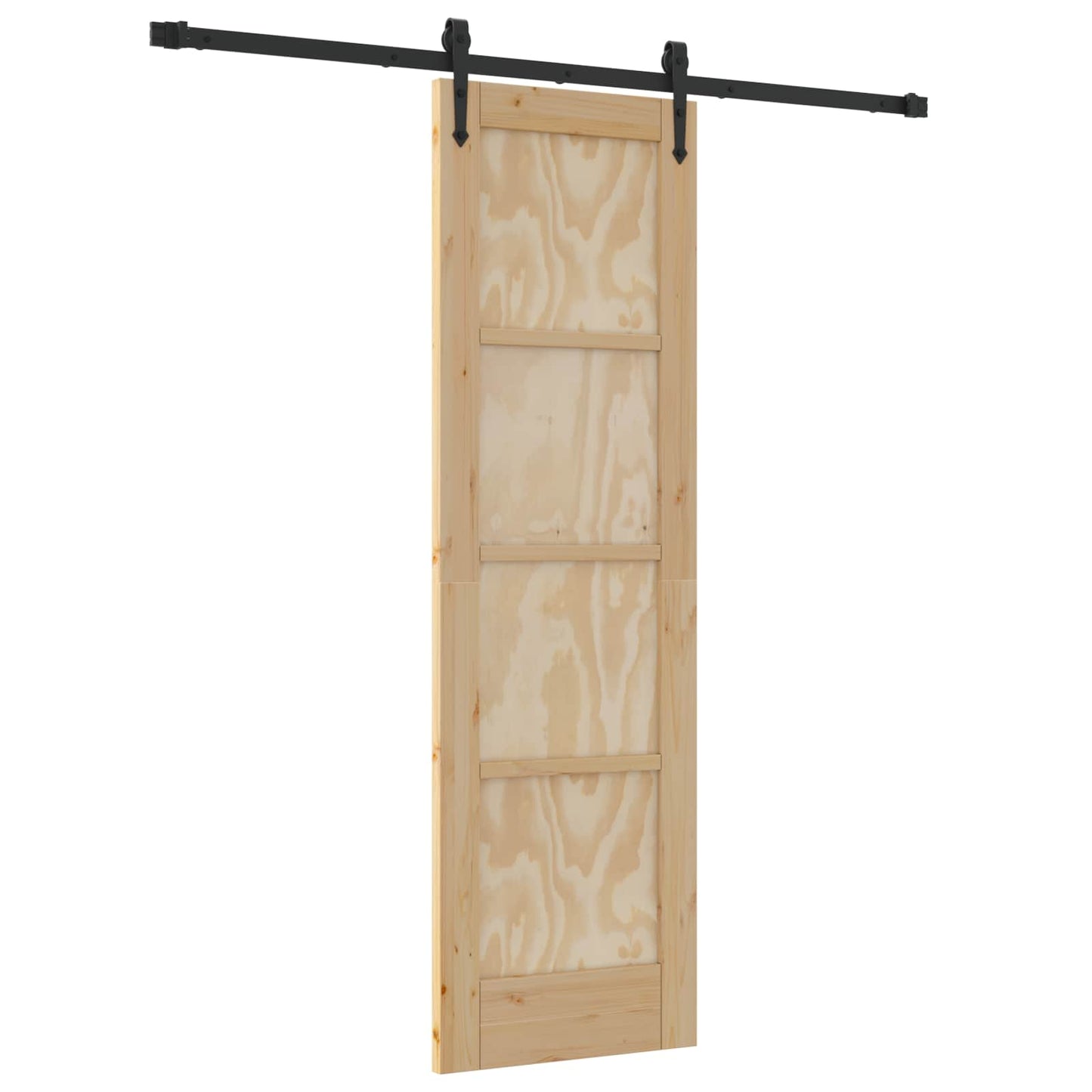 vidaXL Sliding Door ORKDAL Natural and Black 61 x 198.5 cm