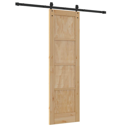 vidaXL Sliding Door ORKDAL Natural and Black 61 x 198.5 cm