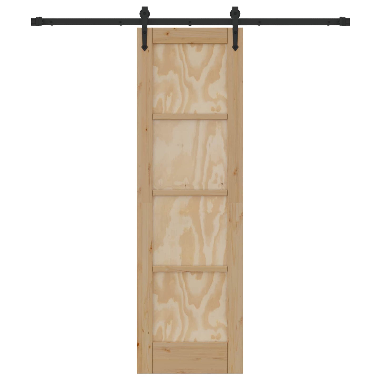 vidaXL Sliding Door ORKDAL Natural and Black 61 x 198.5 cm