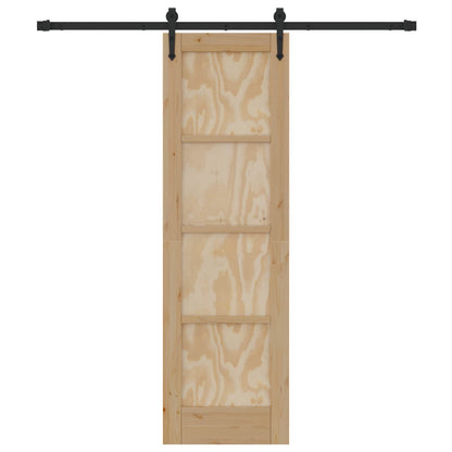 vidaXL Sliding Door ORKDAL Natural and Black 61 x 198.5 cm