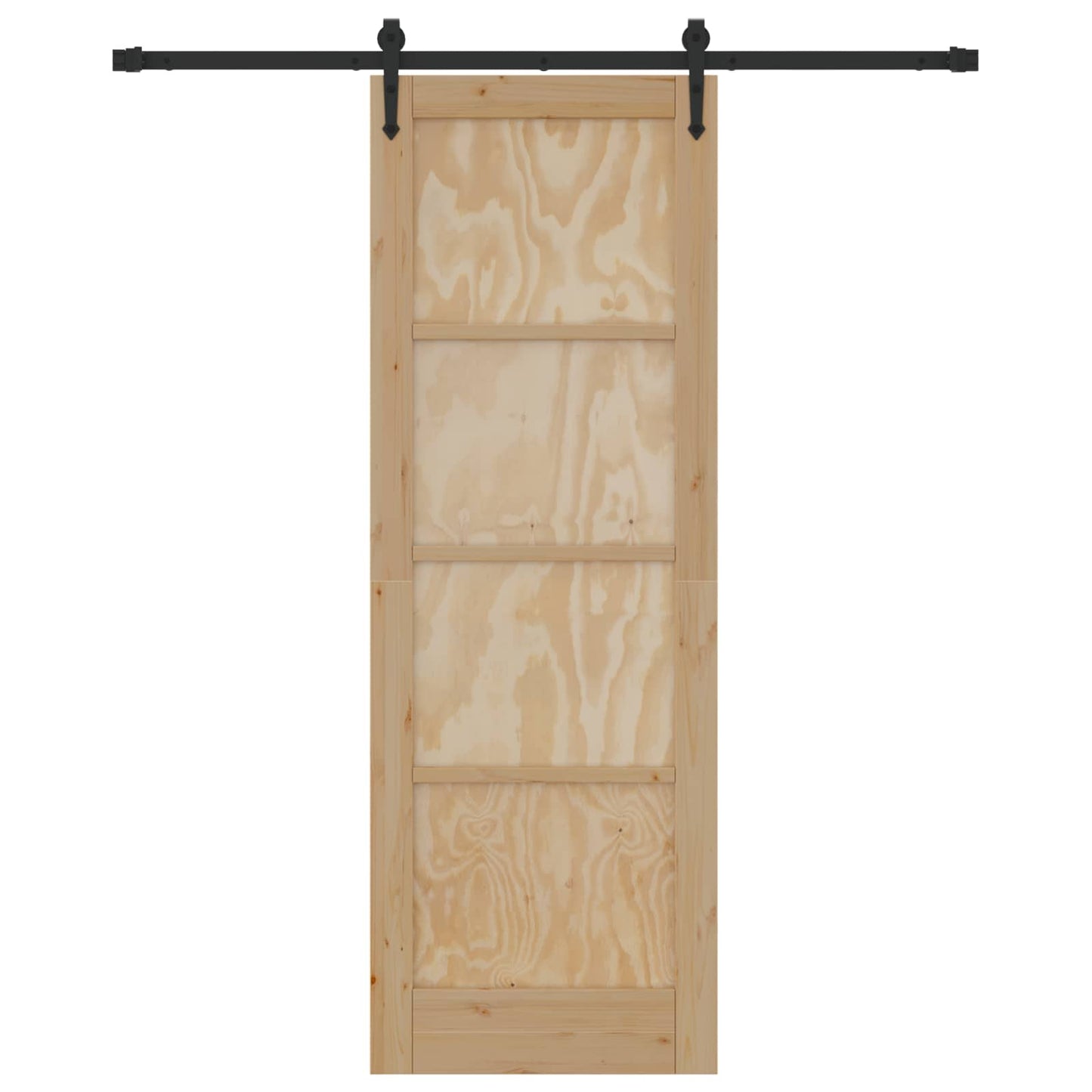 vidaXL Sliding Door ORKDAL Natural and Black 73.5 x 211 cm