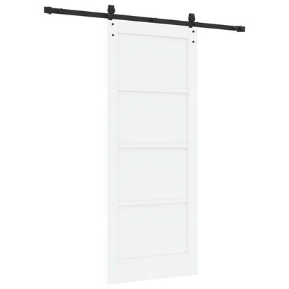 vidaXL Sliding Door ORKDAL White and Black 83 x 202 cm Solid Pine Wood