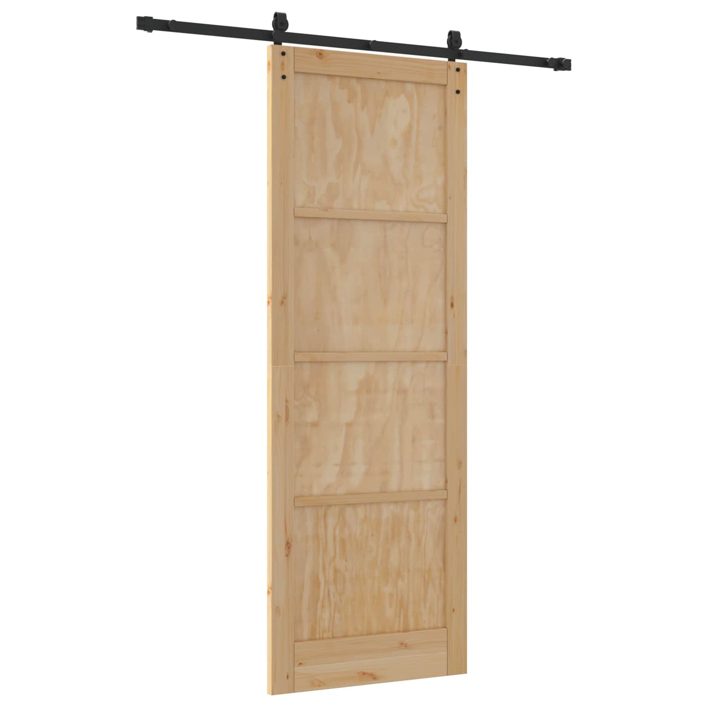 vidaXL Sliding Door ORKDAL Natural and Black 83 x 232 cm