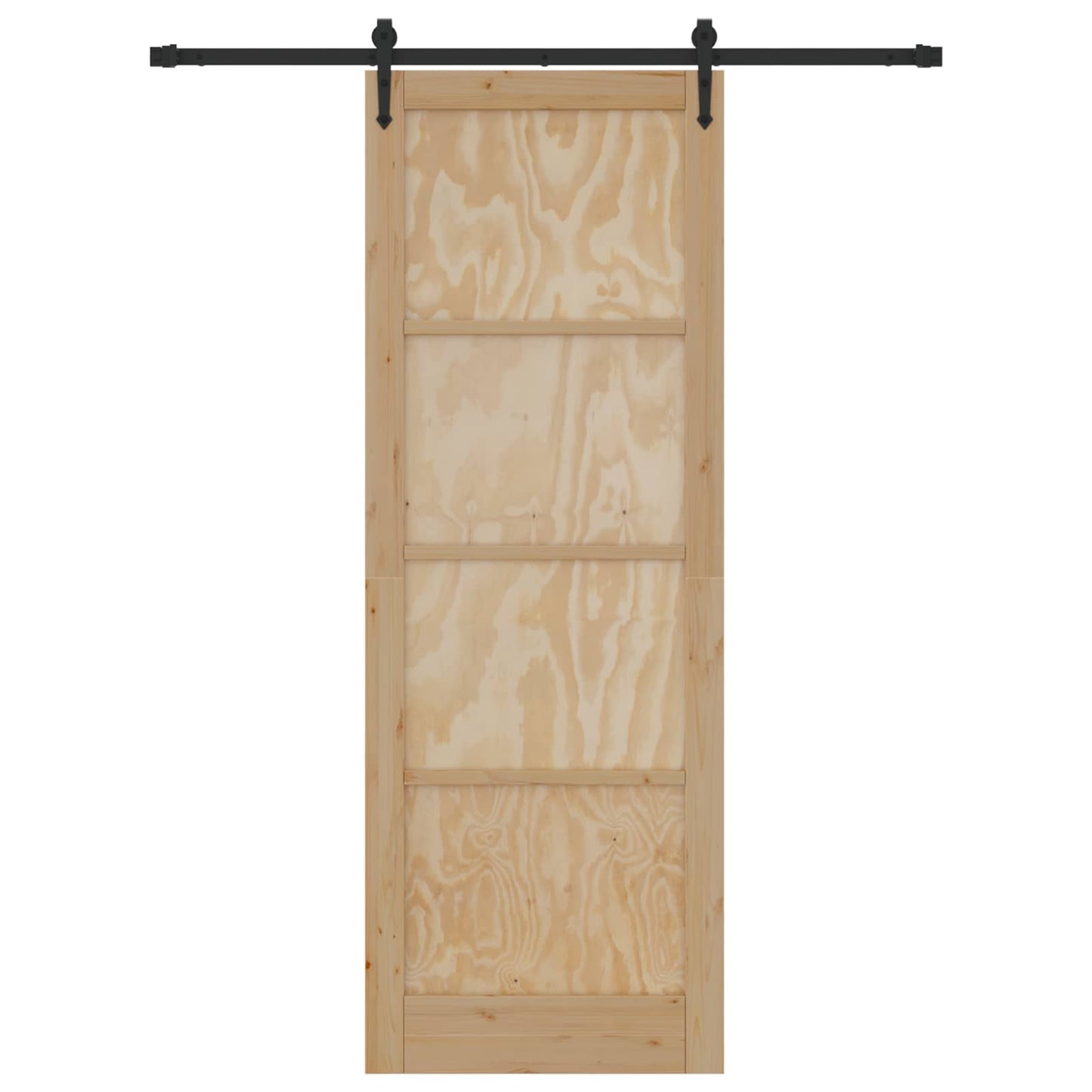 vidaXL Sliding Door ORKDAL Natural and Black 83 x 232 cm