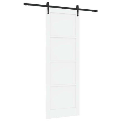 vidaXL Sliding Door ORKDAL White and Black 83 x 232 cm Solid Pine Wood