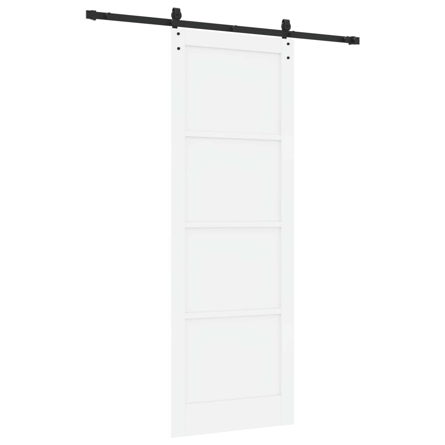 vidaXL Sliding Door ORKDAL White and Black 83 x 232 cm Solid Pine Wood