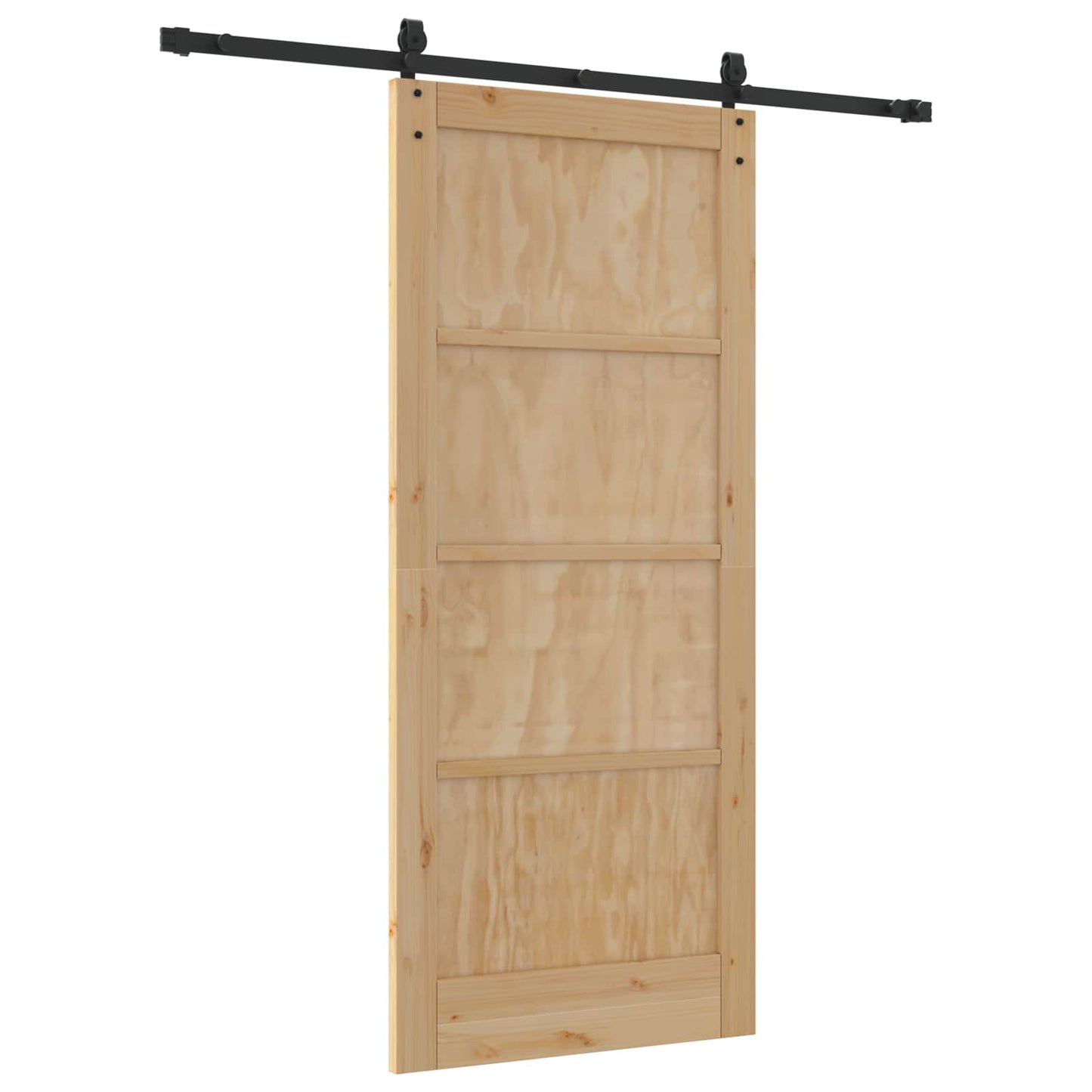 vidaXL Sliding Door ORKDAL Natural and Black 86 x 198.5 cm