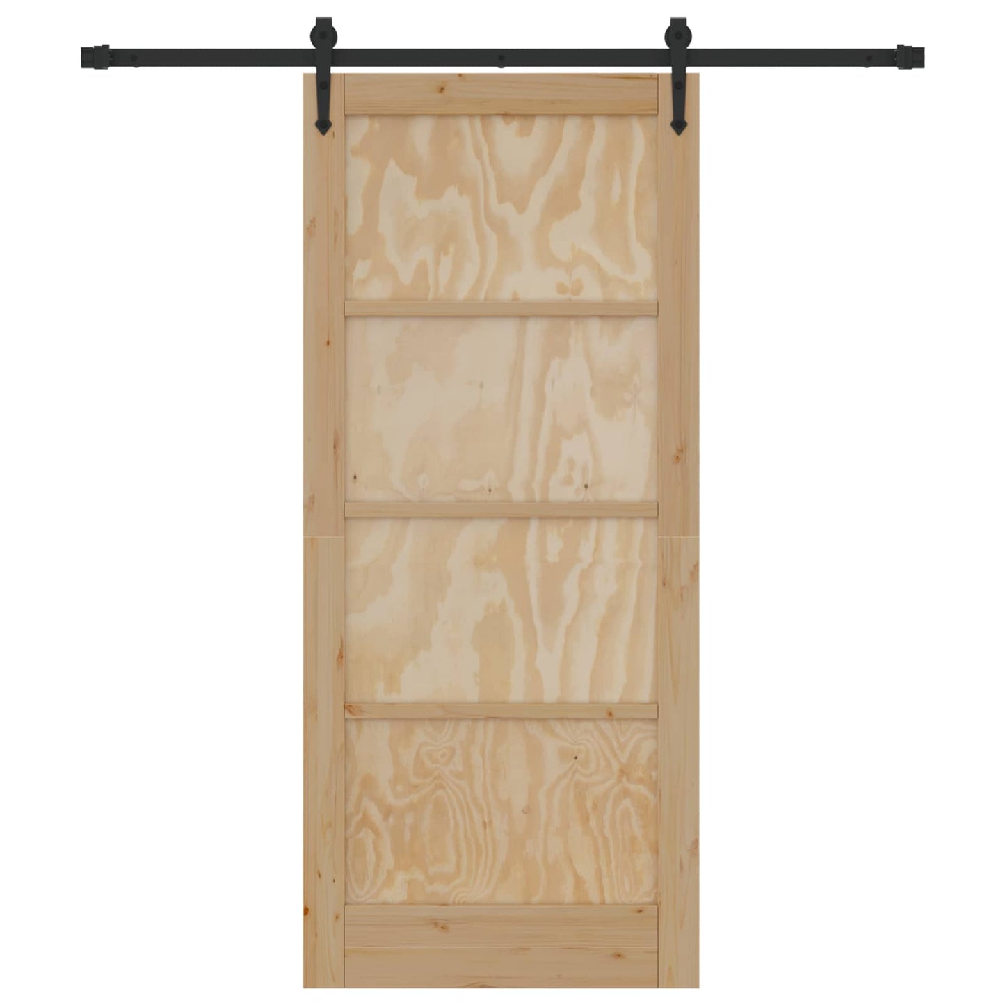 vidaXL Sliding Door ORKDAL Natural and Black 86 x 198.5 cm