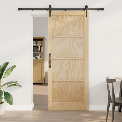 vidaXL Sliding Door ORKDAL Natural and Black 86 x 211 cm