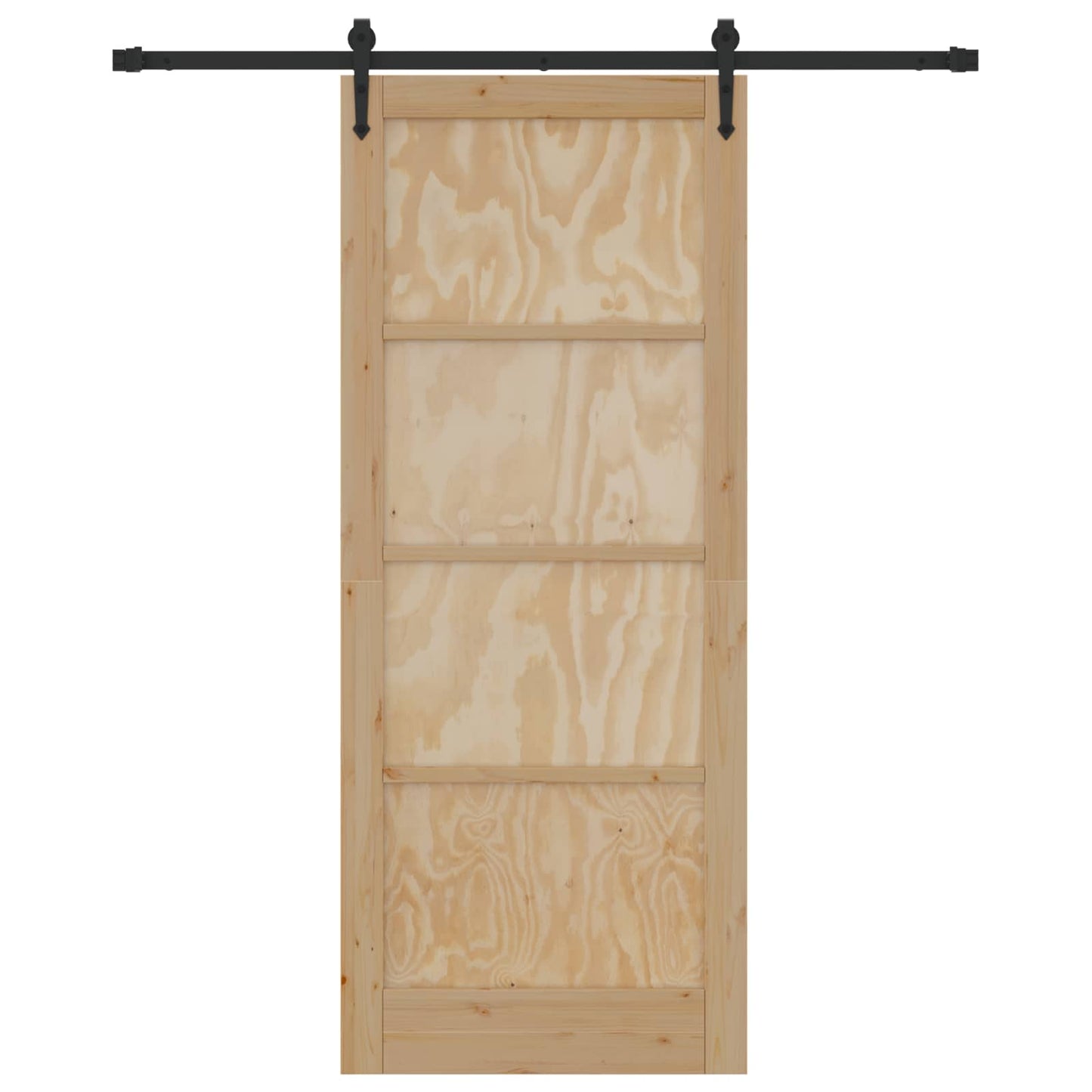 vidaXL Sliding Door ORKDAL Natural and Black 86 x 211 cm