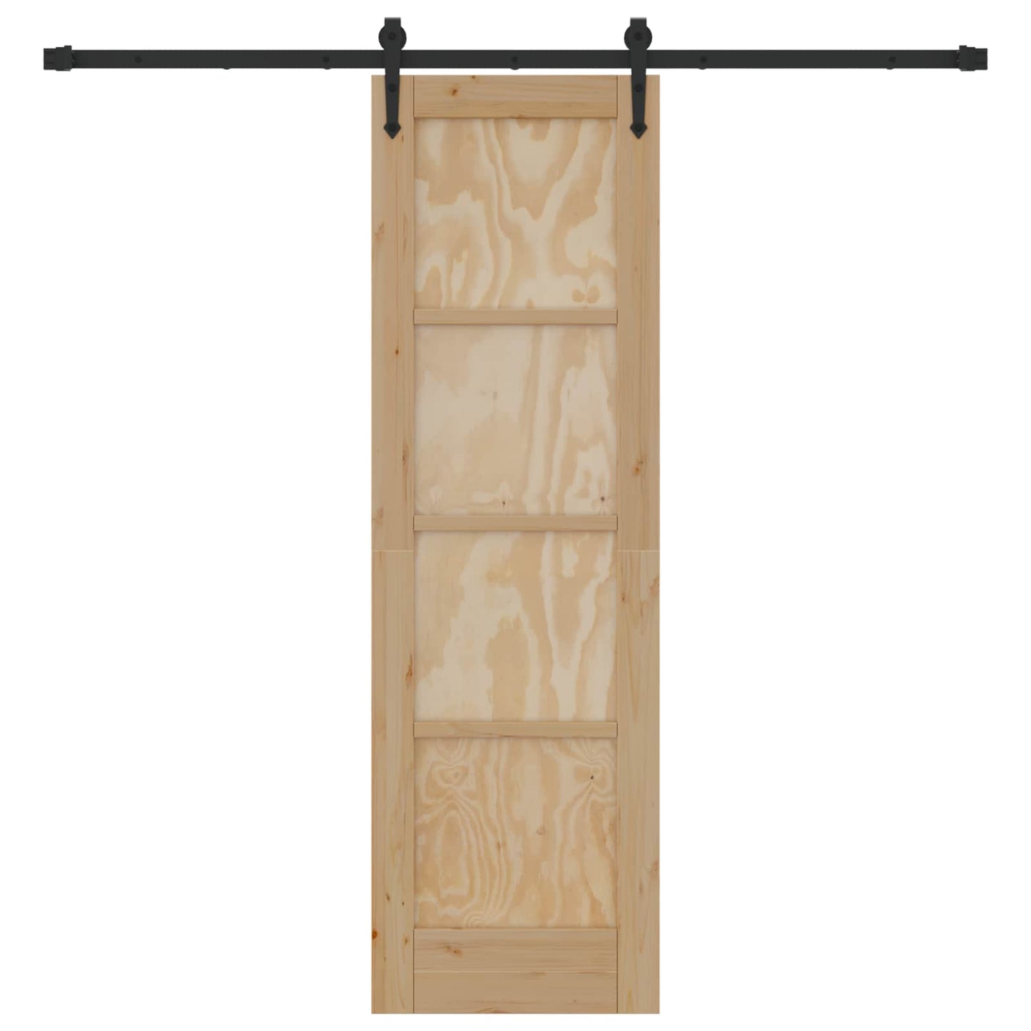 vidaXL Sliding Door ORKDAL Natural and Black 61 x 198.5 cm