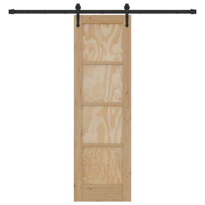 vidaXL Sliding Door ORKDAL Natural and Black 61 x 198.5 cm