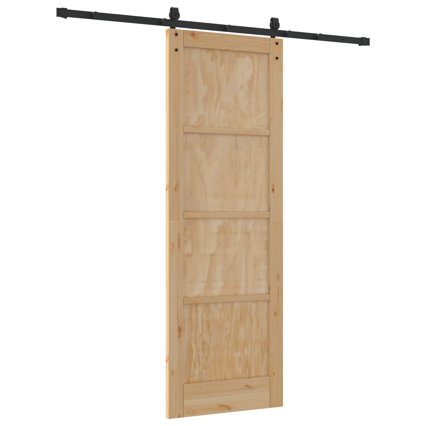 vidaXL Sliding Door ORKDAL Natural and Black 73.5 x 211 cm