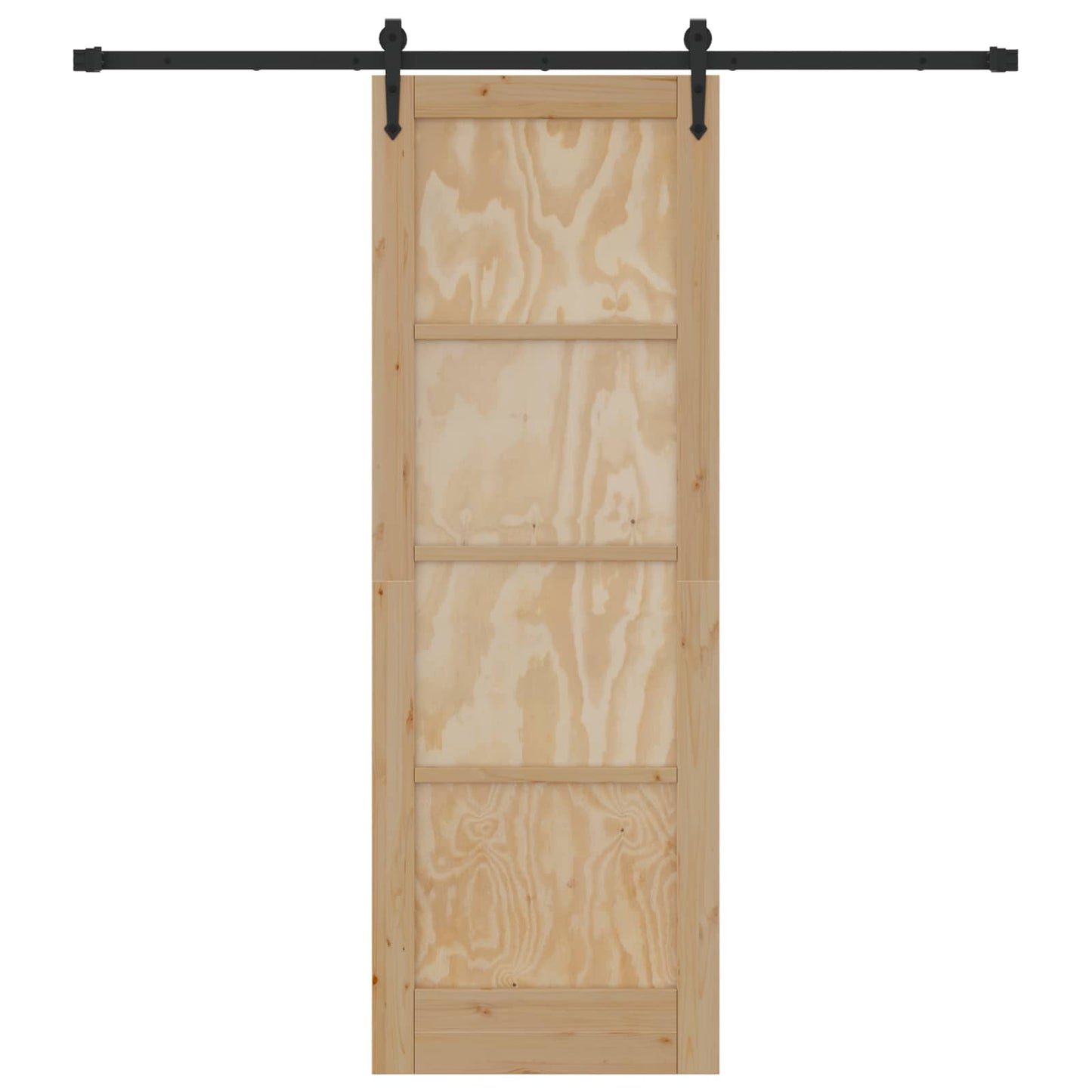 vidaXL Sliding Door ORKDAL Natural and Black 73.5 x 211 cm