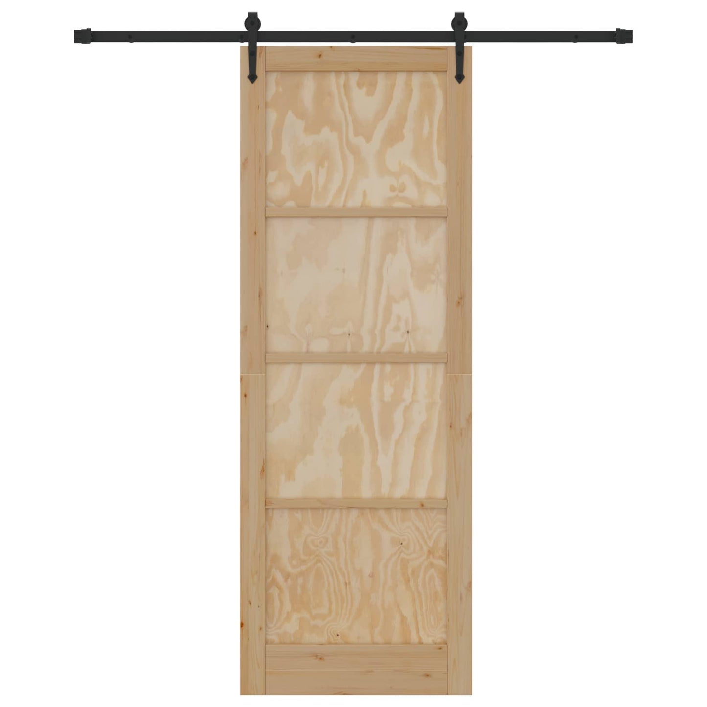 vidaXL Sliding Door ORKDAL Natural and Black 83 x 232 cm