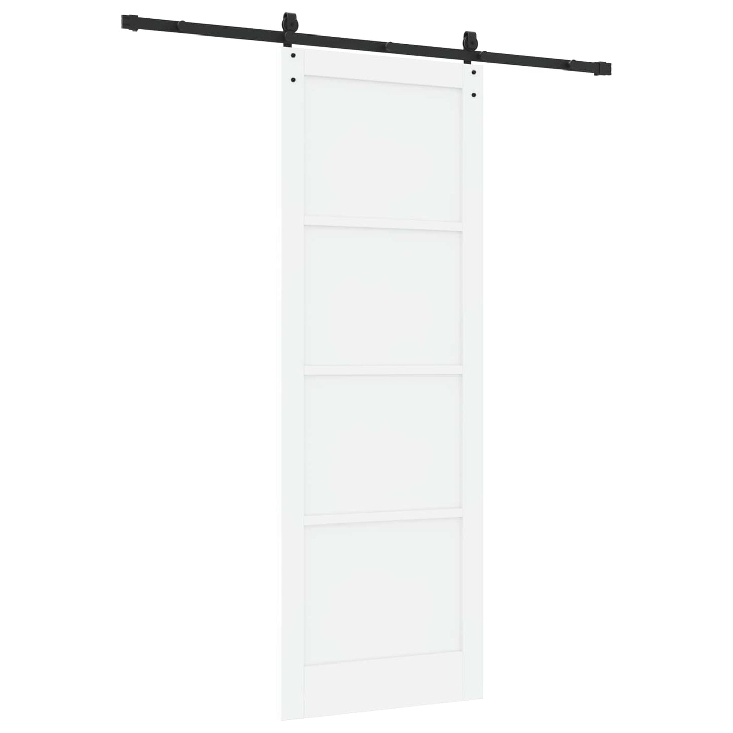 vidaXL Sliding Door ORKDAL White and Black 83 x 232 cm Solid Pine Wood